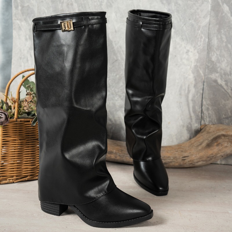 Spring Autumn New Simple Style - Women'S Fashion Knee High Boots ulasan dan harga
