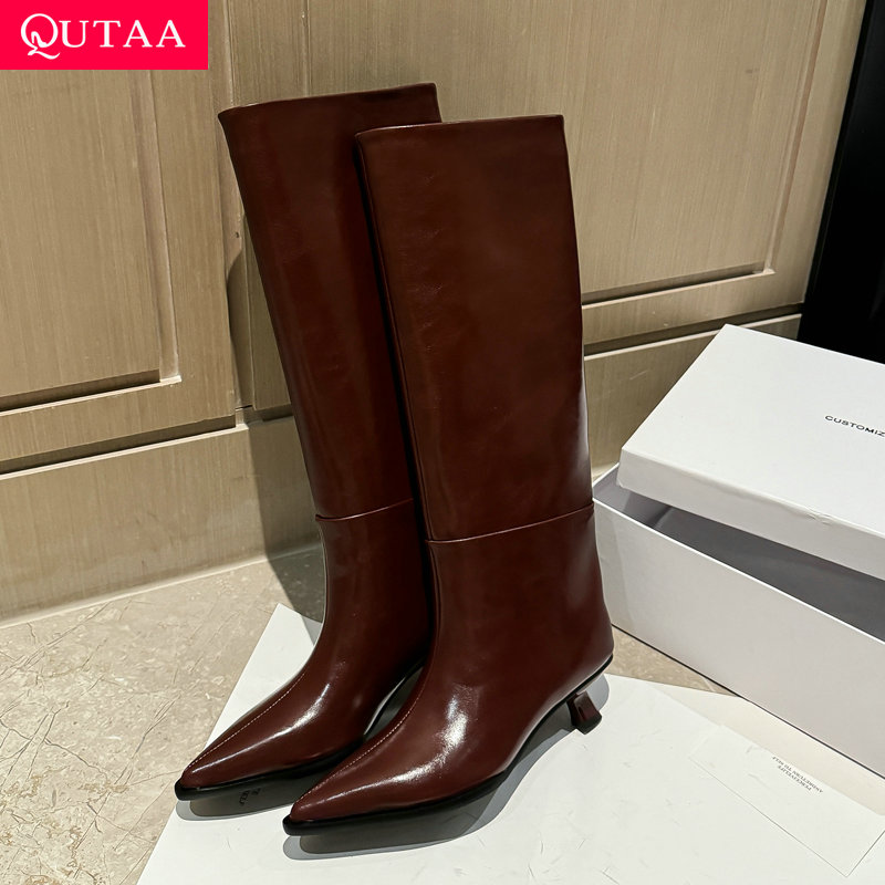 QUTAA Fashion News Women Knee  - Women'S Fashion Knee High Boots ulasan dan harga