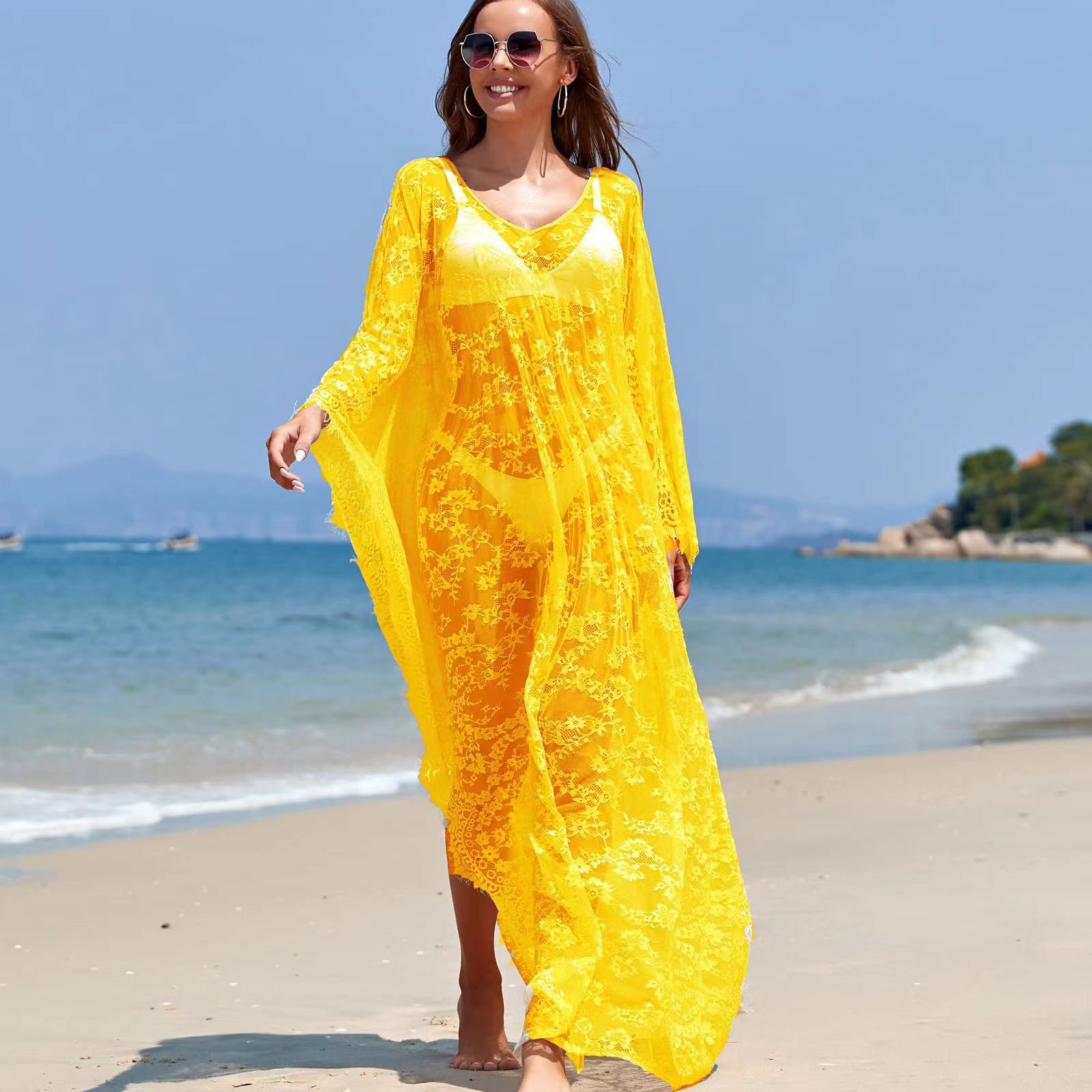 Women's Loose Lace Long Dress, - Women Fashion Photoshoot ulasan dan harga