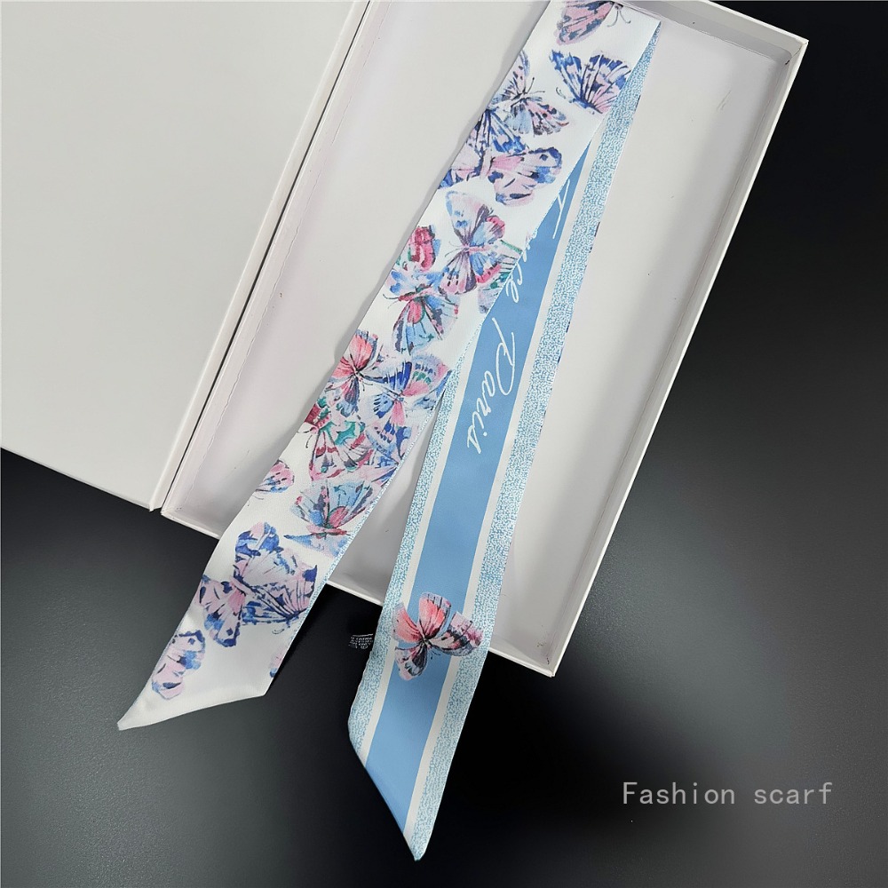 Lightweight Floral Scarf Women - Women Fashion Necktie ulasan dan harga