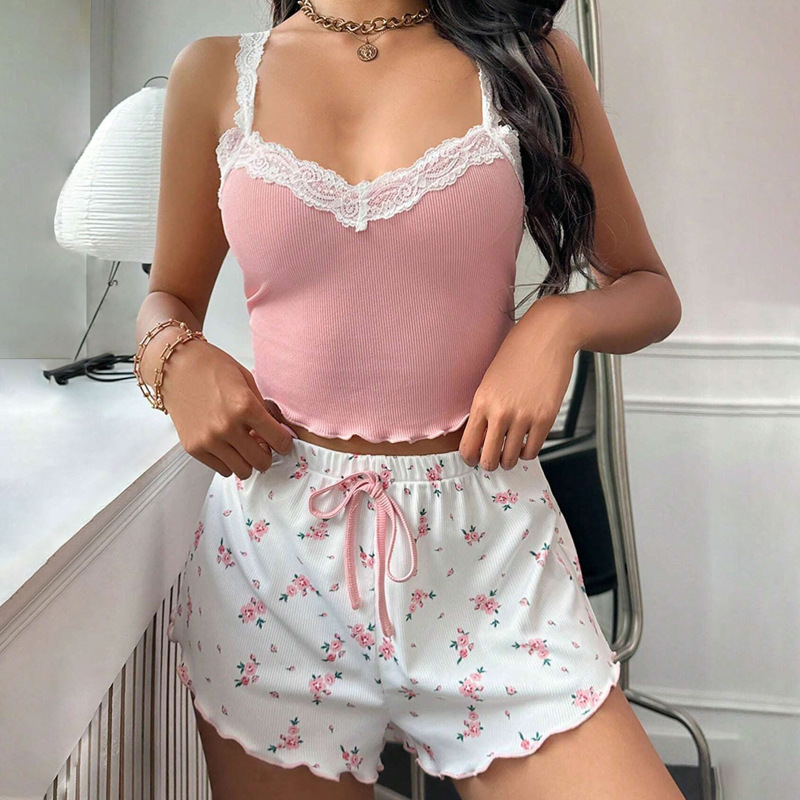 Women's Lace Trim Cami Shorts  - Lace Trim Cami ulasan dan harga