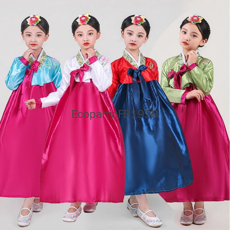 4 Colors Girls Hanbok Dress Ko - Women'S Fashion Korea ulasan dan harga