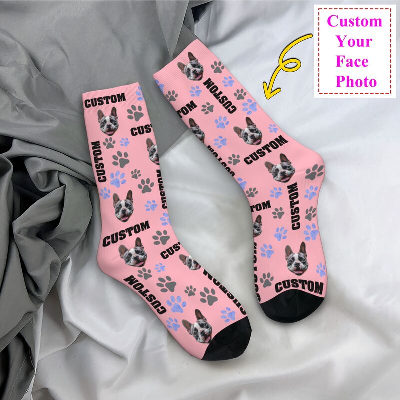 Pet Photo Custom Dress Socks M - Women Fashion Dress Names ulasan dan harga