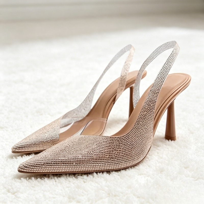 Rhinestone Strap Slingbacks He - Women'S Fashion Shoes ulasan dan harga