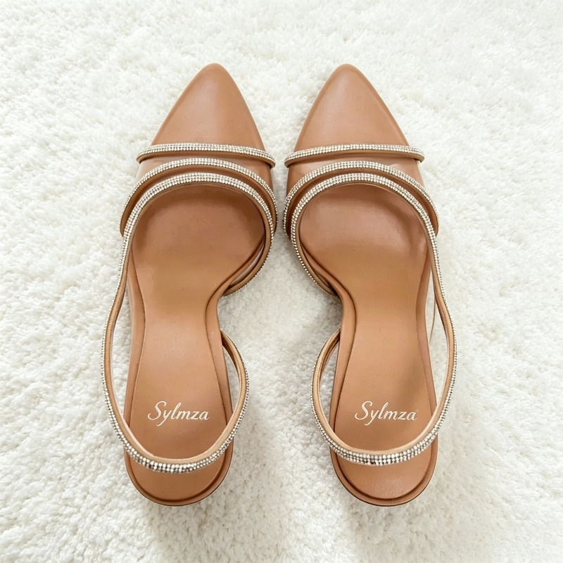 Rhinestone Strap Slingbacks He - Women'S Fashion Shoes ulasan dan harga