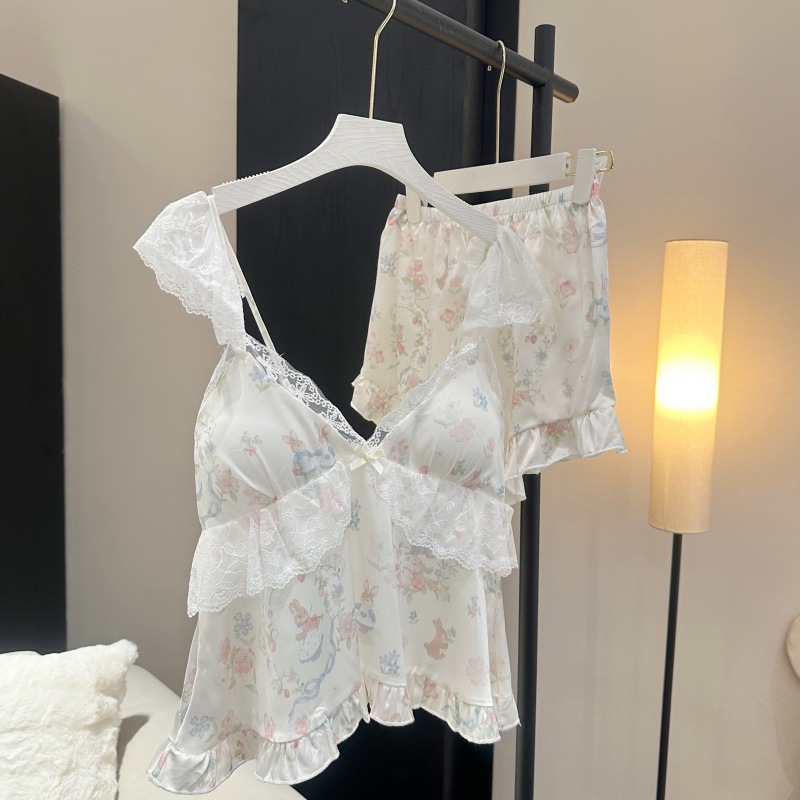 Pink Sleepwear Sweet Lace Ruff - Lace Trim Cami ulasan dan harga