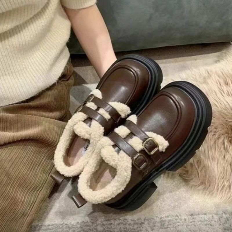 Winter British Style Small Lea - Women'S Fashion Shoes ulasan dan harga