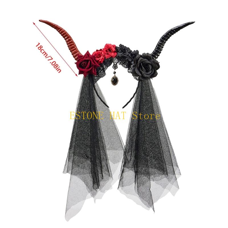 49MF Floral Animal Horn Shaped - Women Fashion Photoshoot ulasan dan harga