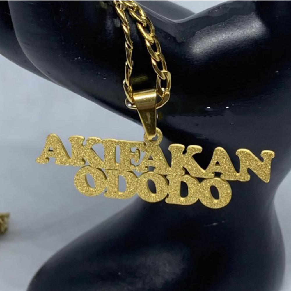 Custom Frosted Name Necklace f - Women Fashion Names ulasan dan harga